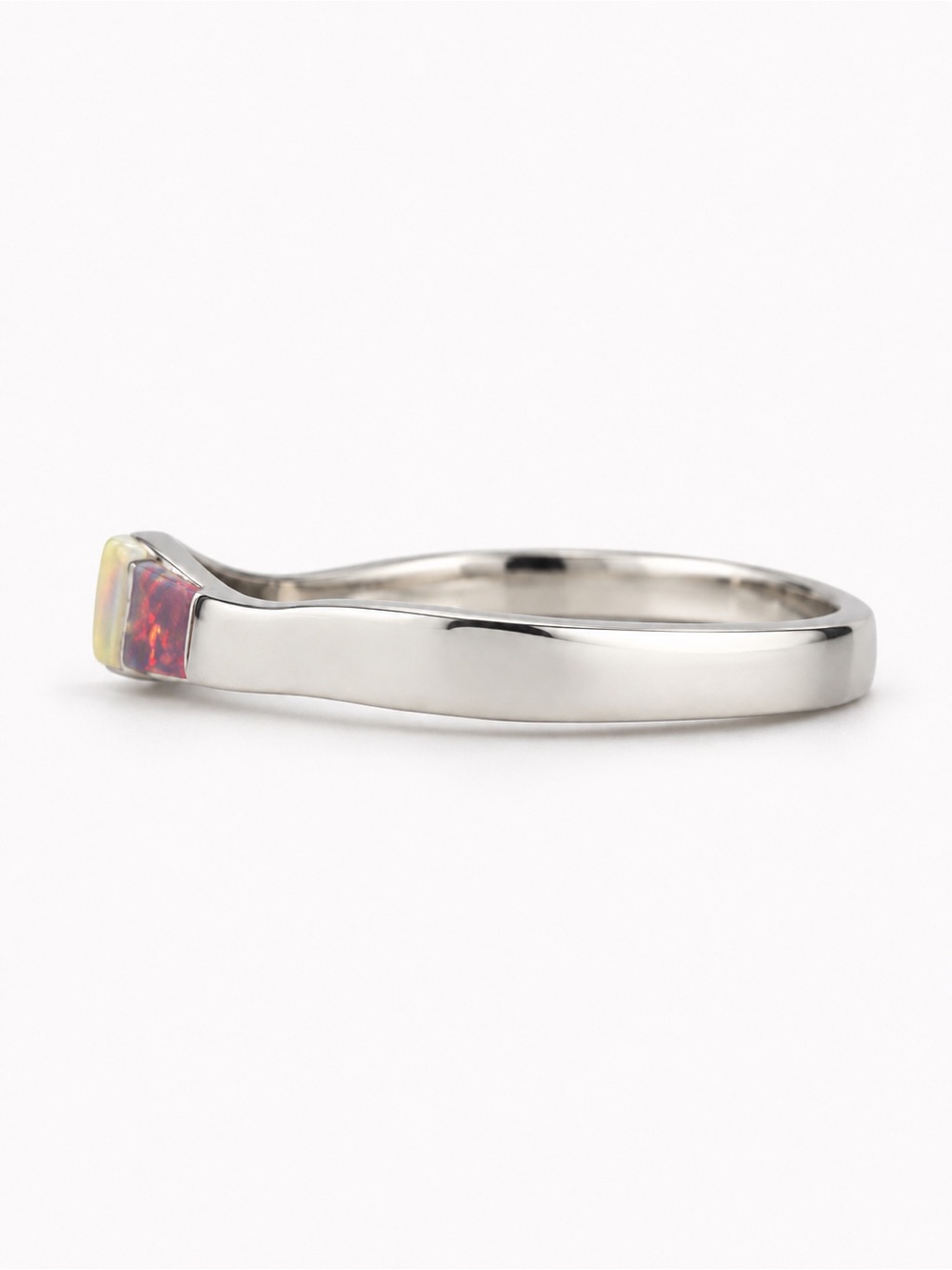 Multicolor Opal Inlay and Sterling Silver Native Handmade Ring (Size 8) - NEW - Picture 3 of 7